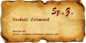 Szuhai Zotmund névjegykártya
